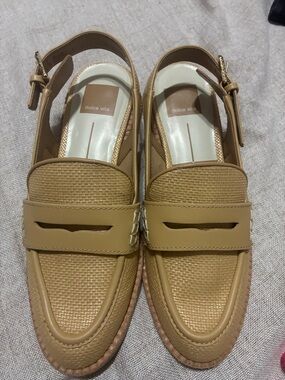 Dolce Vita Tan Woven Slingback Loafers